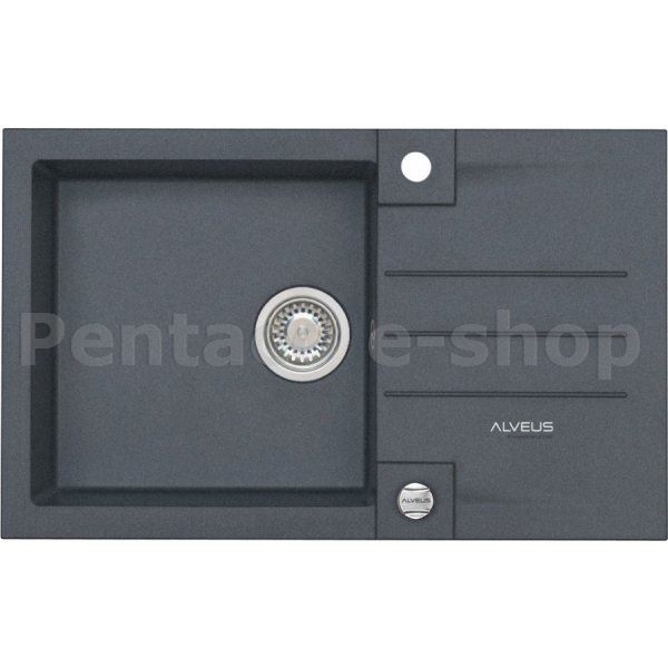 ZDAL-Dřez ROCK 130 G 05 TWILIGHT černý (780x480) + pop-up sifon F