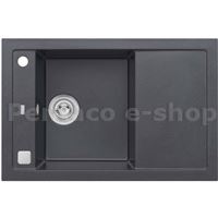 ZDAL-DŘEZ FORMIC 30 černý 91 760x500mm + pop-up sifon                                      