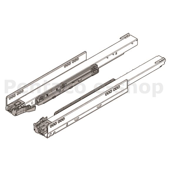 BLUM- lišta LEGRABOX TOB/MB 40kg 500mm 750.5001S  