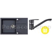 ZDAL-DŘEZ ROCK 130  91 černý+ baterie NINA černá   