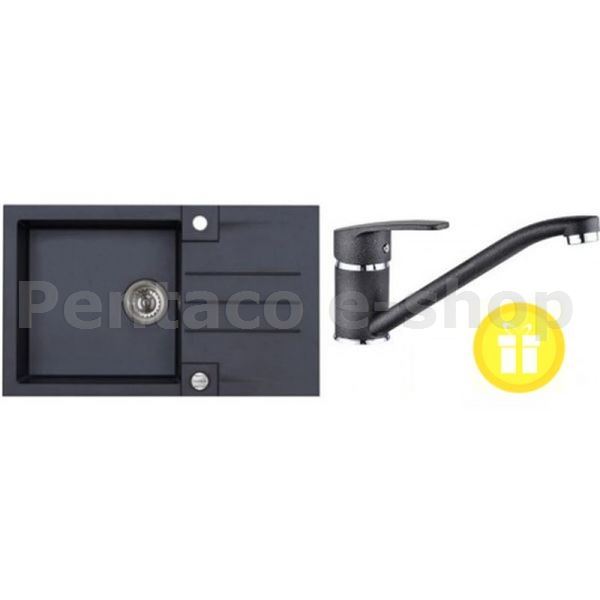 ZDAL-DŘEZ ROCK 130  91 černý+ baterie NINA černá   