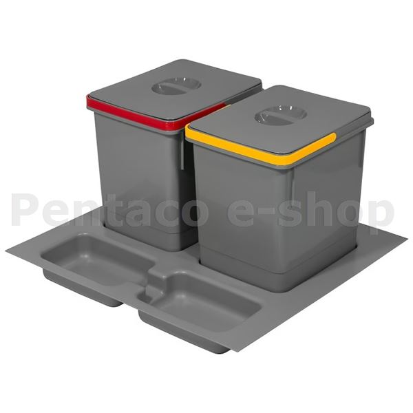 KIDE-Koš odpadkový do šuplíku 600mm   2x15l   K60 antracit    1007171000