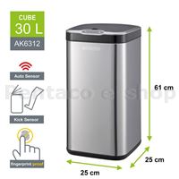 KKOS-Odpadkový koš CUBE 30 1x20l, 1x10l