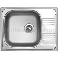 ZDSI-Dřez GRAND 652 V 0,8mm leštěný + sifon + úchytky (6+8 ks), těsnění