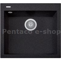 ZDSI-Dřez CUBE 560 Granblack + vykroužení otvoru nerez/granit uprostřed