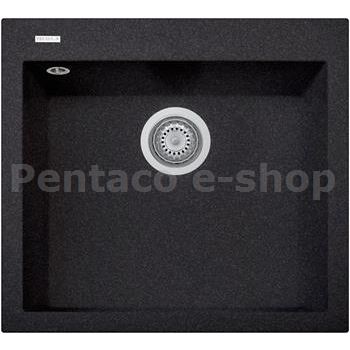 ZDSI-Dřez CUBE 560 Granblack + vykroužení otvoru nerez/granit uprostřed
