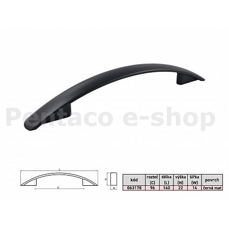 USAT-CLAUDIA černá mat  96mm