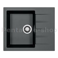 ZDAL-Dřez CADIT 10  černý 91 + pop up sifon     590x500x198mm    
