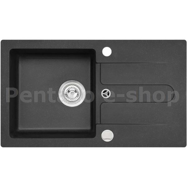 ZDAL-Dřez CORTINA 110 - 91 černa + sifon