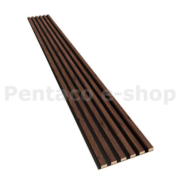 Designový panel fóliovaný OŘECH černý filc/plsť   20x420x2600