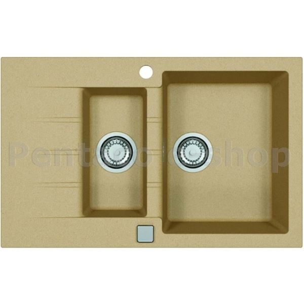 ZDAL-dřez CADIT 70 béžový 55 + pop up sifon 