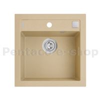 ZDAL-Dřez FORMIC 20/55 béžová (520x510mm) + pop-up sifon F