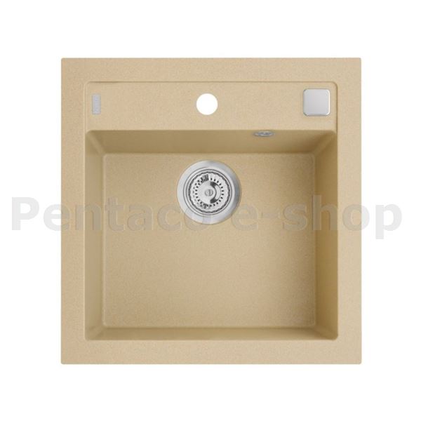 ZDAL-Dřez FORMIC 20/55 béžová (520x510mm) + pop-up sifon F