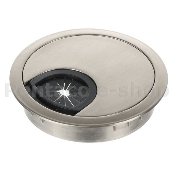 KPLA-kabelová kovová průchodka Riex EK60 kulatá 60mm H12 kartáčovaný nikl F003045