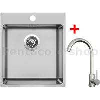 ZDSI-Dřez Sinks BLOCKER 450 V + baterie, sifon, úchytka (4ks)