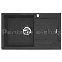ZDSI-Dřez LINEA 780 Metalblack + sifon  1/2 pro granit. dřezy s extra úsporou místa