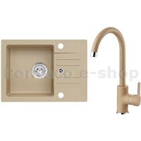 ZDAL-dřez CORTINA 40 + baterie Tonia béžová 55 set 