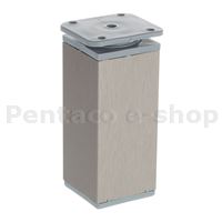 KHRA-nábytková nožka 40x40 mm, H100, kartáčovaný nikl   F002884