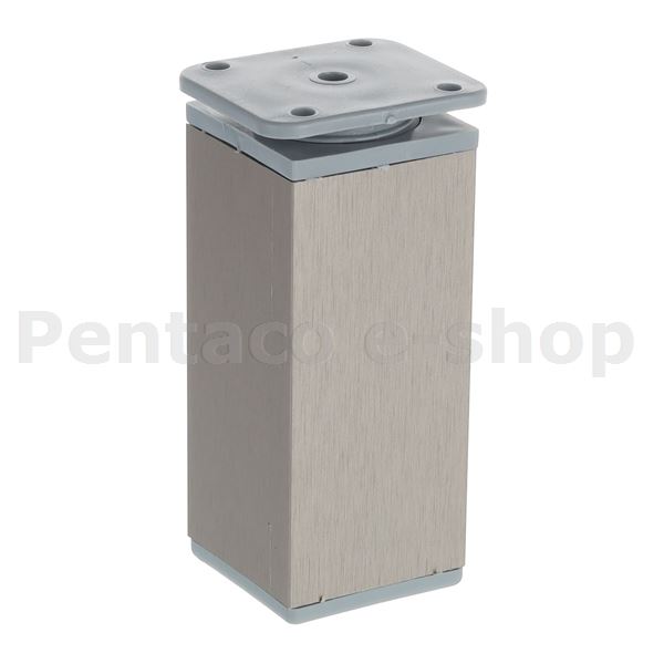 KHRA-nábytková nožka 40x40 mm, H100, kartáčovaný nikl   F002884