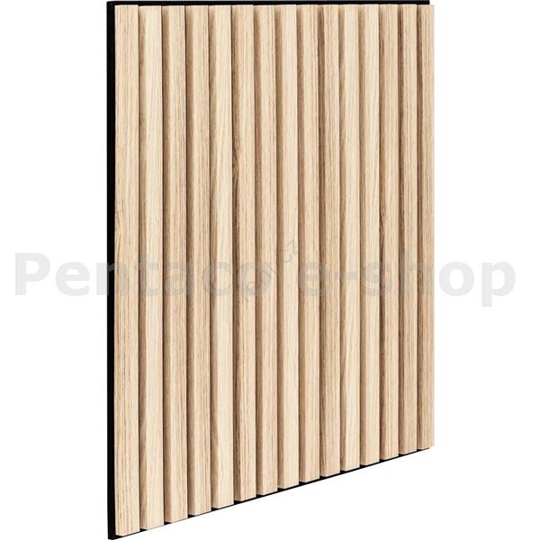 Designový panel fóliovanýdub natur 20x400x2600mm, černý filc PANOBAK/MDF/DUBC