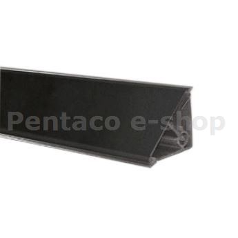 VLKU-LIŠTA L20 ČERNÁ MAT/černá   dl.4m    KOO  L20/01/01