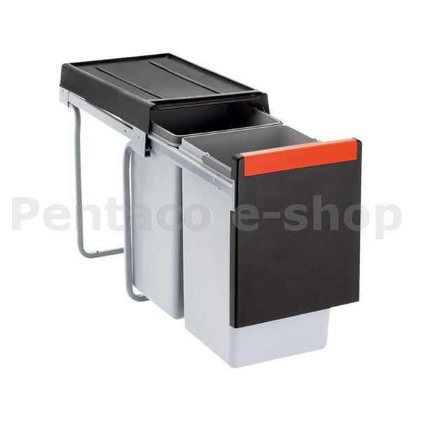 KKOS-KOŠ ODPADKOVÝ CUBE 30 RUČNÍ ČERNÁ/ŠEDÁ  X  44422