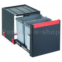 KKOS-KOŠ ODPADKOVÝ CUBE 40 RUČNÍ ČERNÁ/ŠEDÁ X 44417