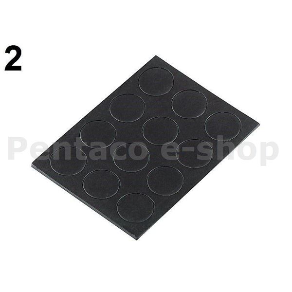 KKRY-KRYTKA KONF. černá samolepící pr. 20mm - platíčko 15 ks  velká