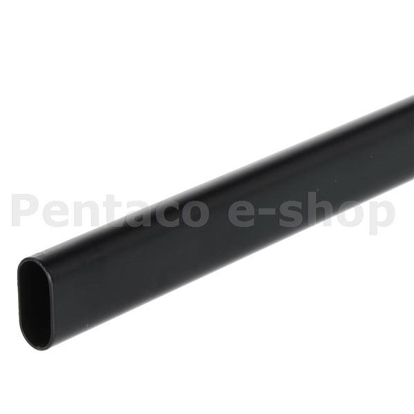 KHRA-šatní tyč ovál ČERNÁ 3000 mm, VT24  F001100               Hran