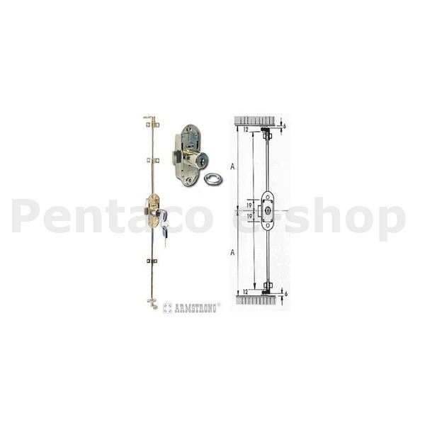 KZAM-Zámek Armstrong 701 rozvorový + tyč Ni