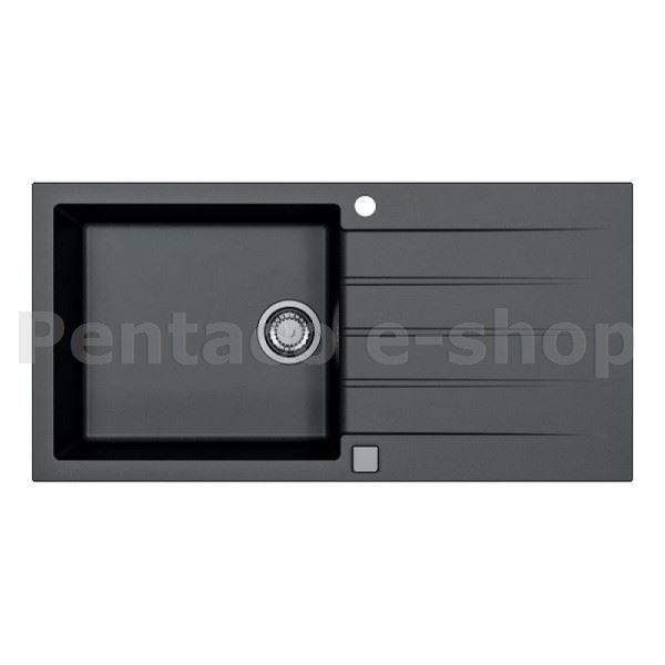 ZDAL-Dřez CADIT 50 černý 91 + sifon 