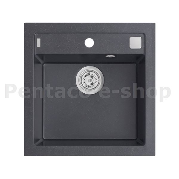 ZDAL-Dřez FORMIC 20 černý 91 520x510mm + pop-up sifon