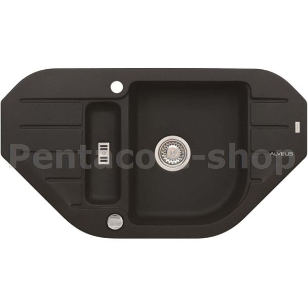 ZDAL-dřez Niagara 60 černá G 91 + sifon