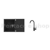 ZDAL DŘEZ CADIT 20/91 + baterie Tonia černá SET 