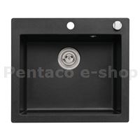 ZDAL-Dřez CORTINA 160 - 91 černá + sifon