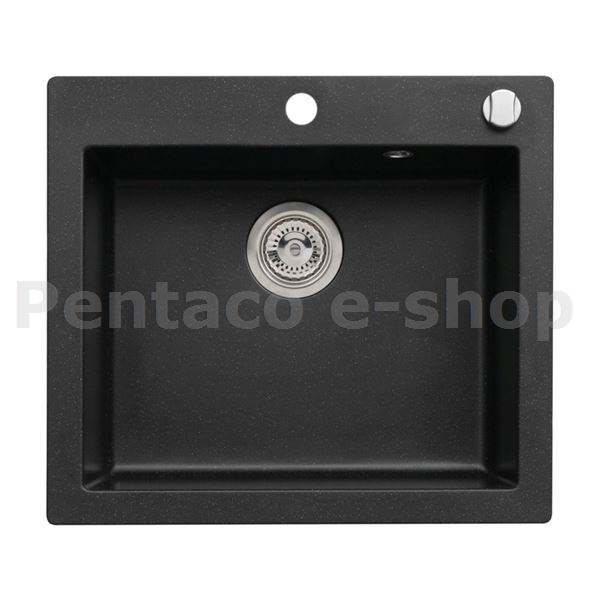 ZDAL-Dřez CORTINA 160 - 91 černá + sifon